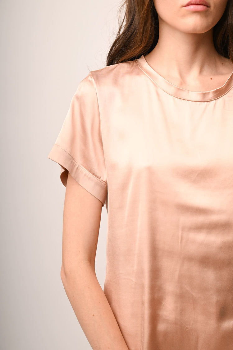Viscose satin t-shirt