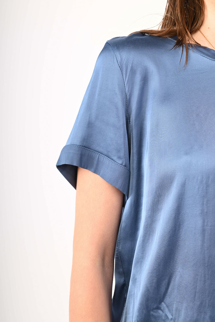 Viscose satin t-shirt