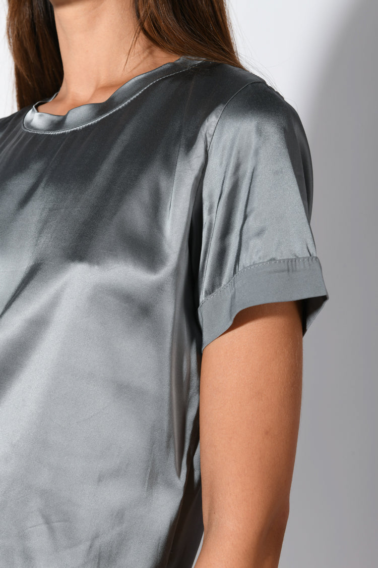 Viscose satin t-shirt