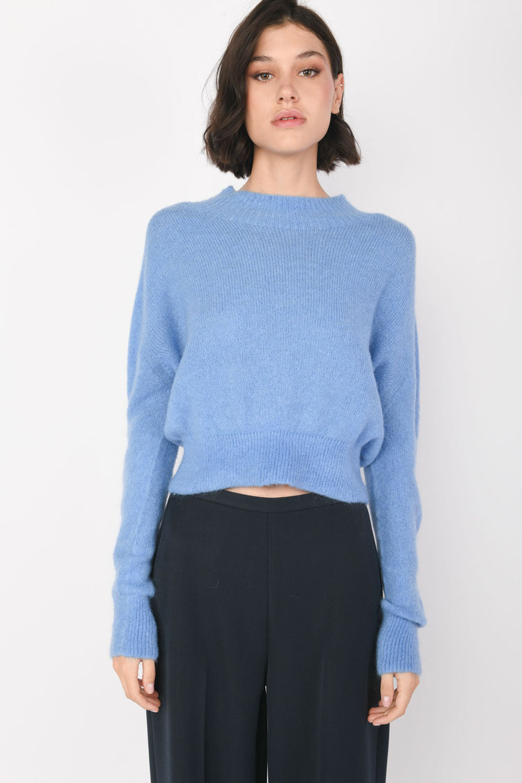 Wool-blend cropped sweater