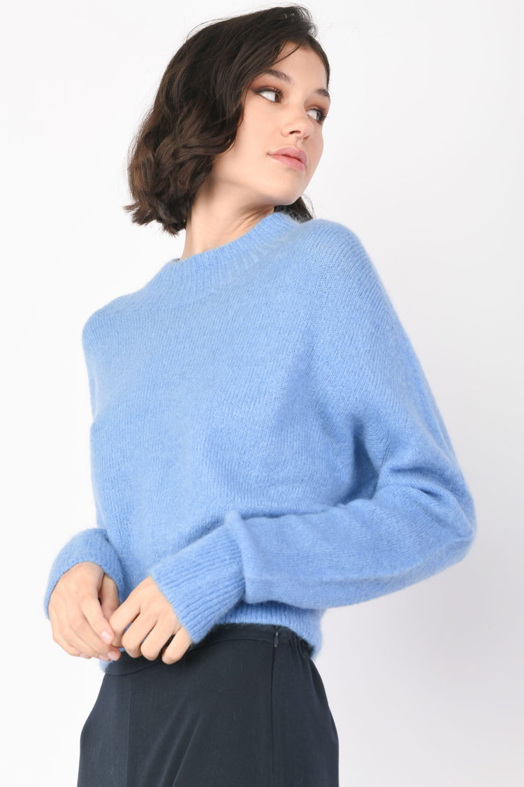 Wool-blend cropped sweater