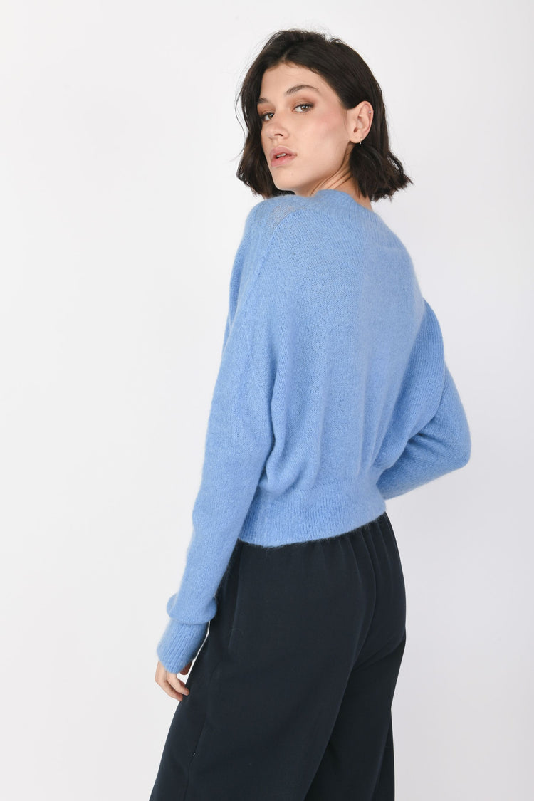 Wool-blend cropped sweater