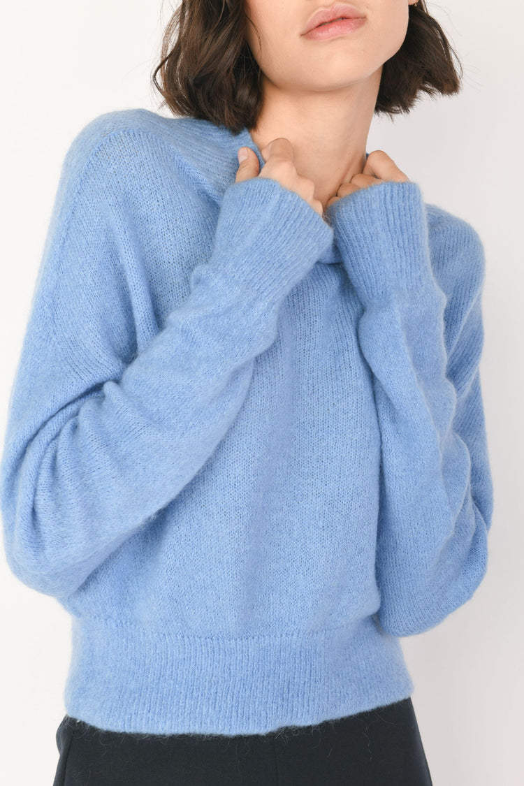 Wool-blend cropped sweater