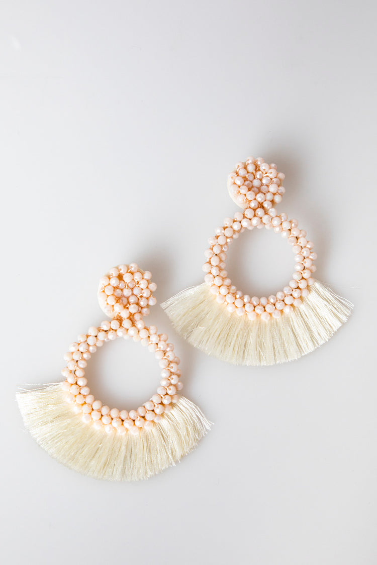 Fringed hoop earrings