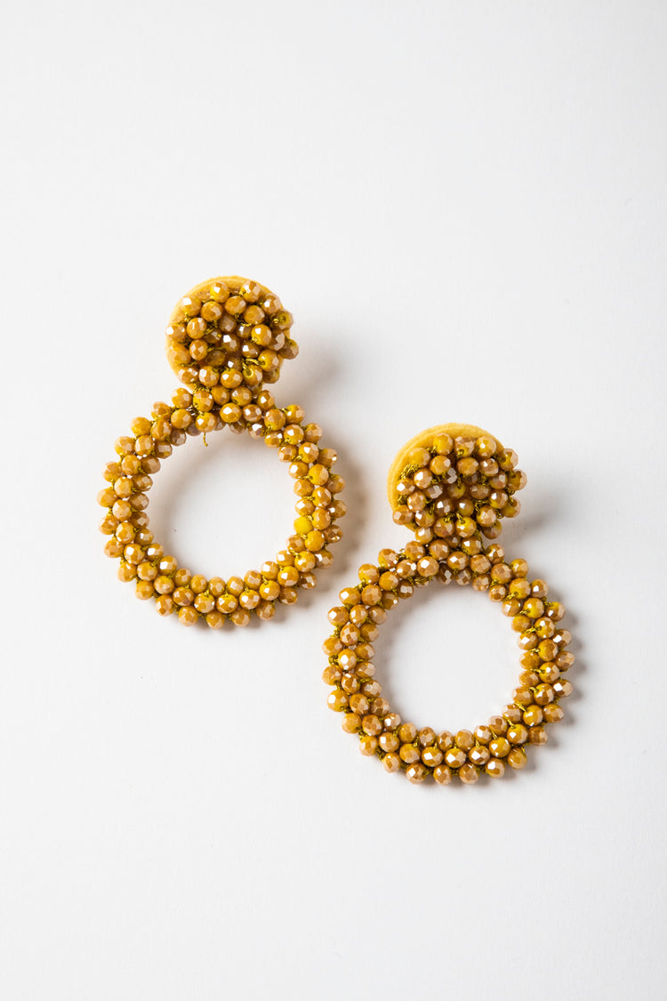 Beaded hoops earrings