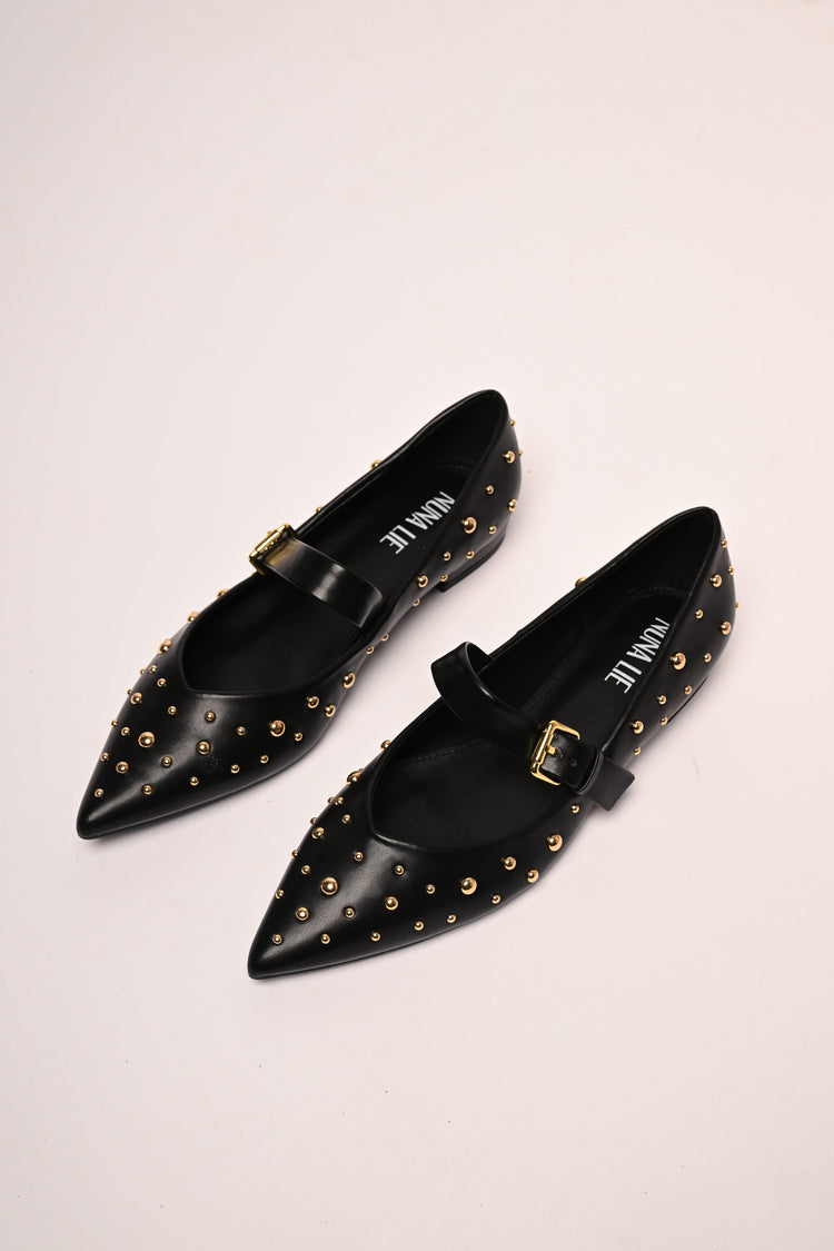 Stud-embellished ballet flats