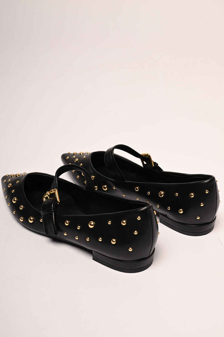 Stud-embellished ballet flats