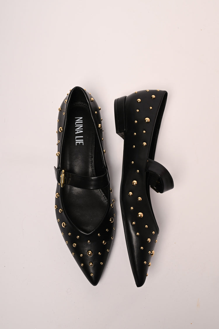 Stud-embellished ballet flats