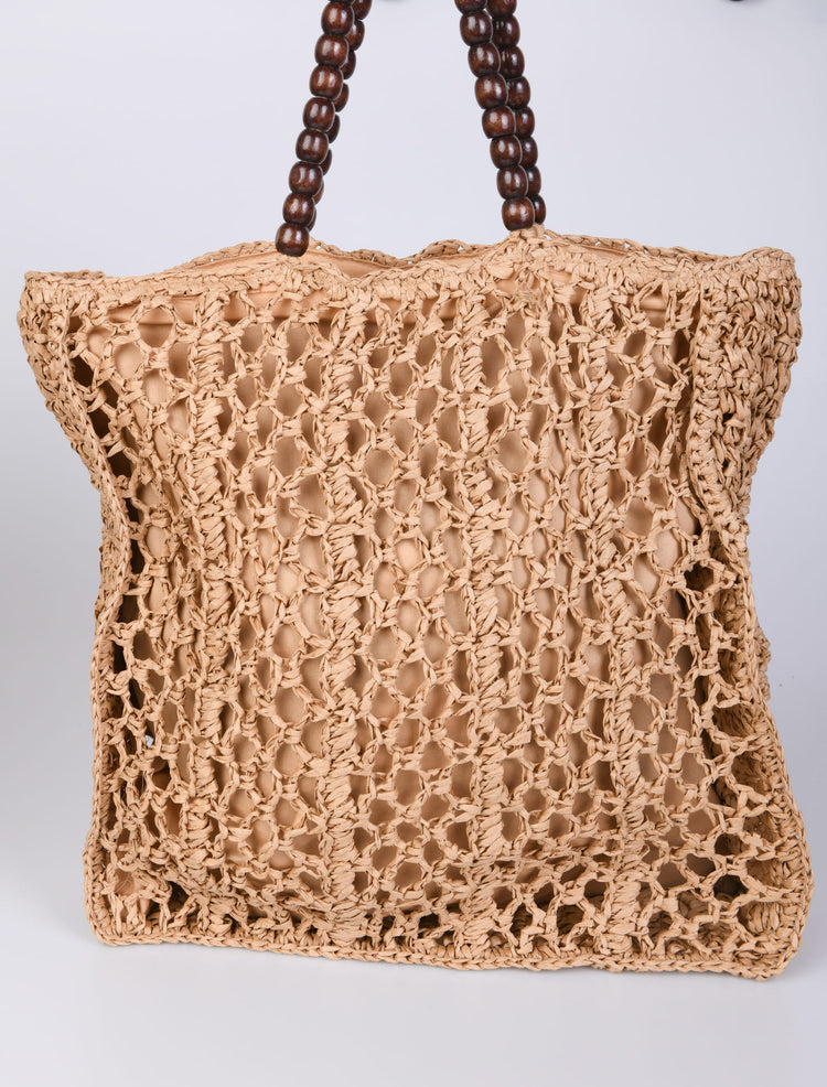 Raffia tote bag