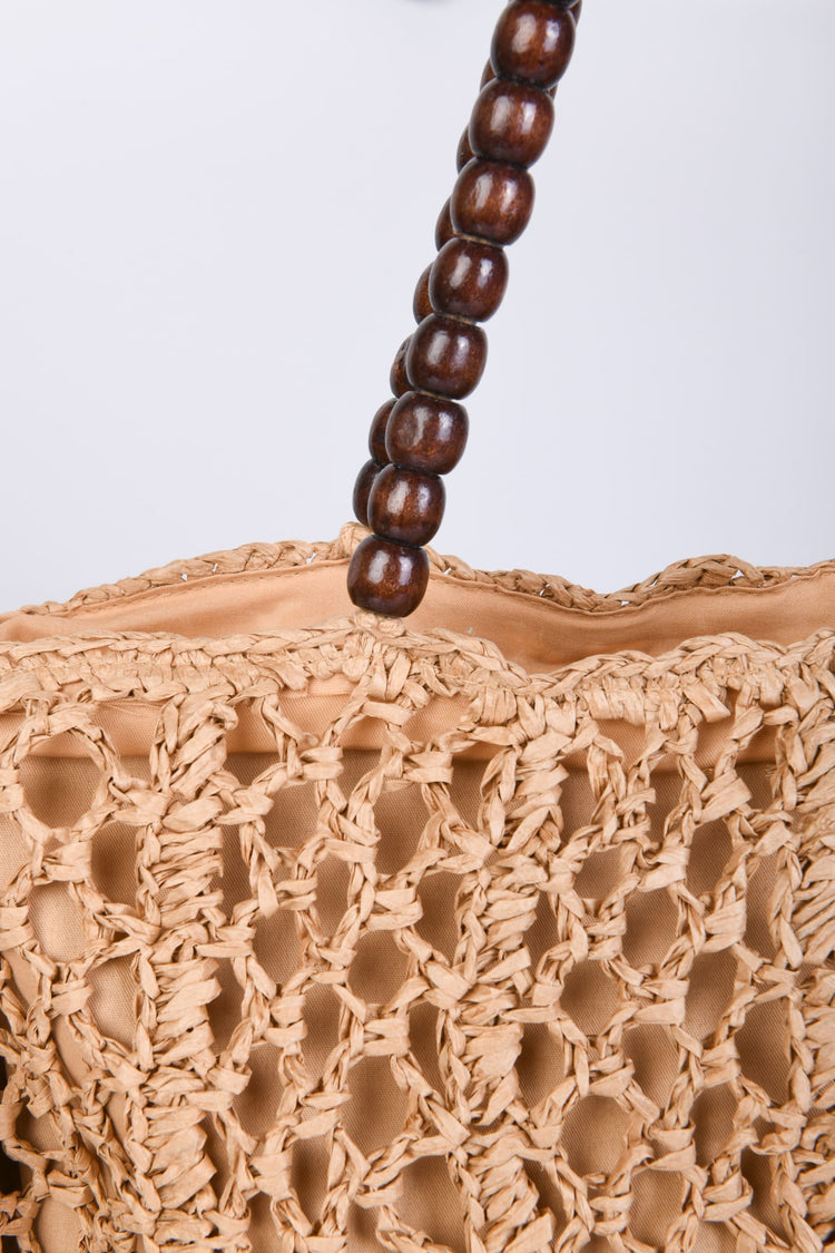 Raffia tote bag
