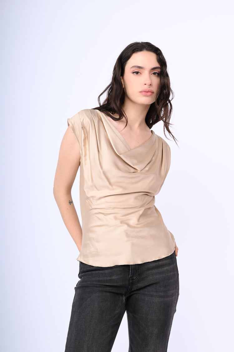 Cowl neck top