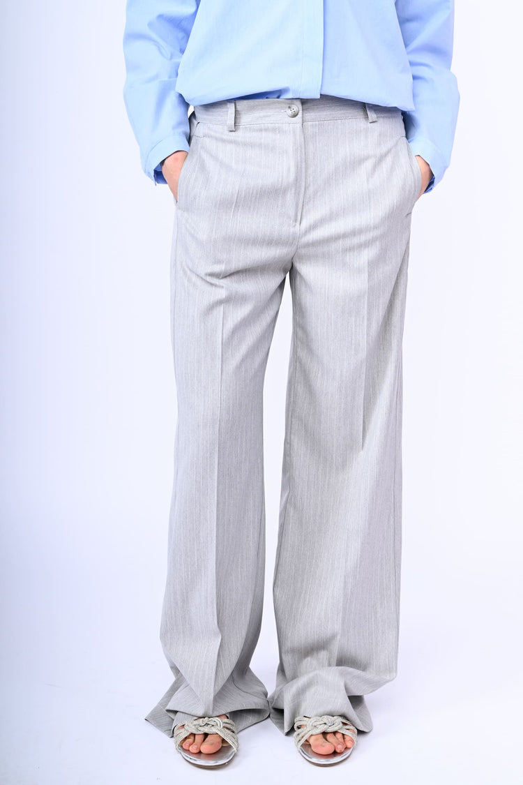 Lurex pinstriped palazzo pants
