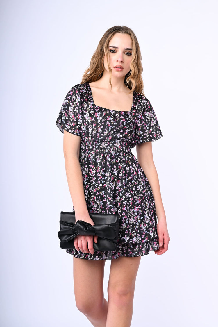 Floral print mini dress