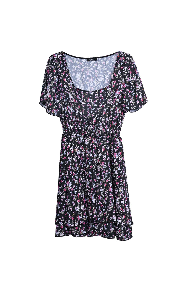 Floral print mini dress