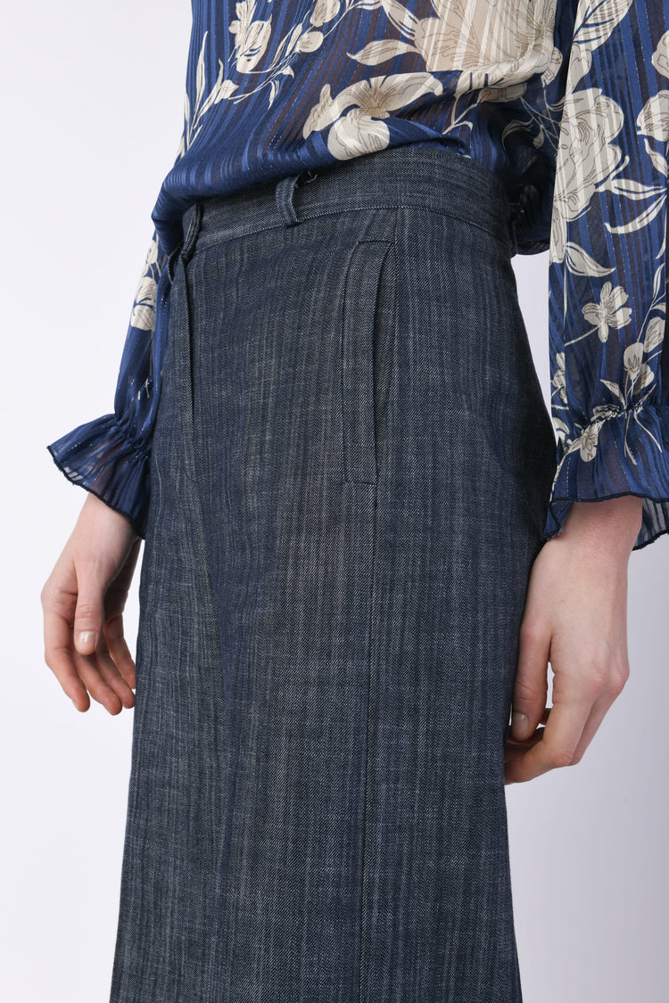 Cotton-blend canvas trousers