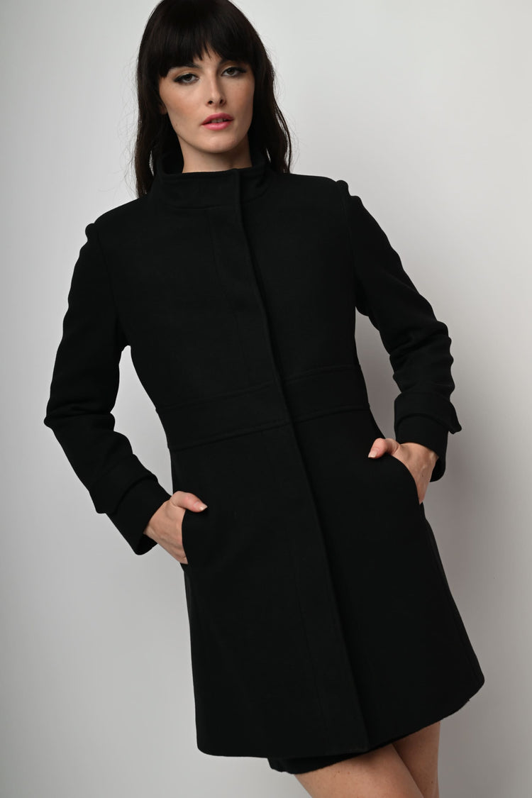 Mandarin collar coat