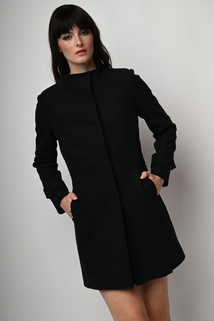 Mandarin collar coat