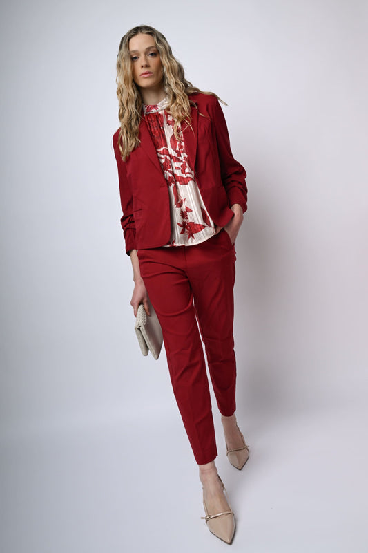 Viscose-blend slim-fit trousers