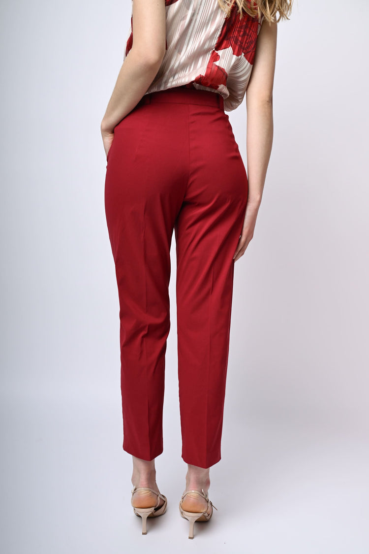 Viscose-blend slim-fit trousers