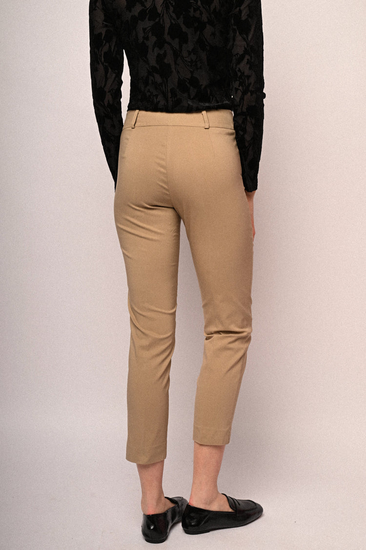 Viscose-blend slim-fit trousers