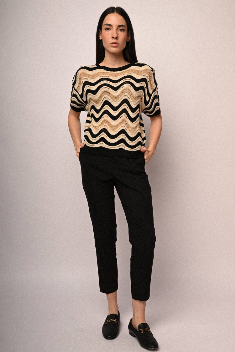Viscose-blend slim-fit trousers