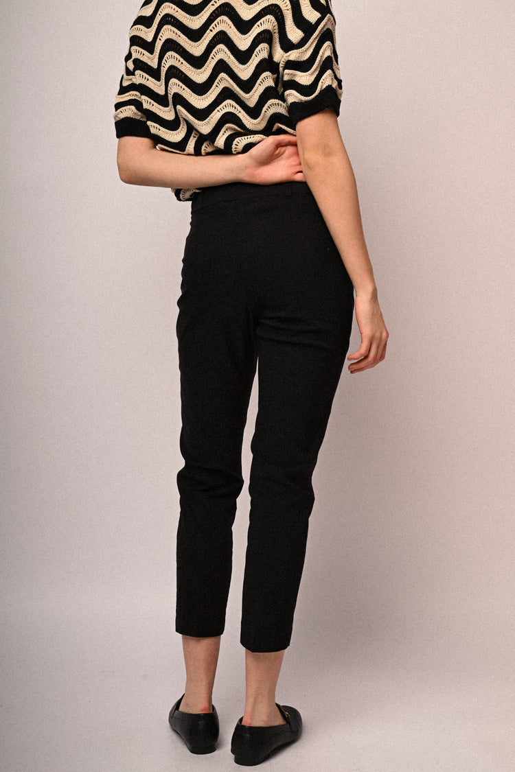 Viscose-blend slim-fit trousers