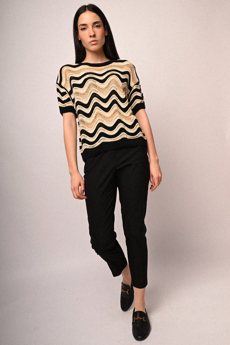 Viscose-blend slim-fit trousers