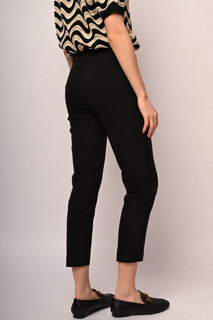 Viscose-blend slim-fit trousers