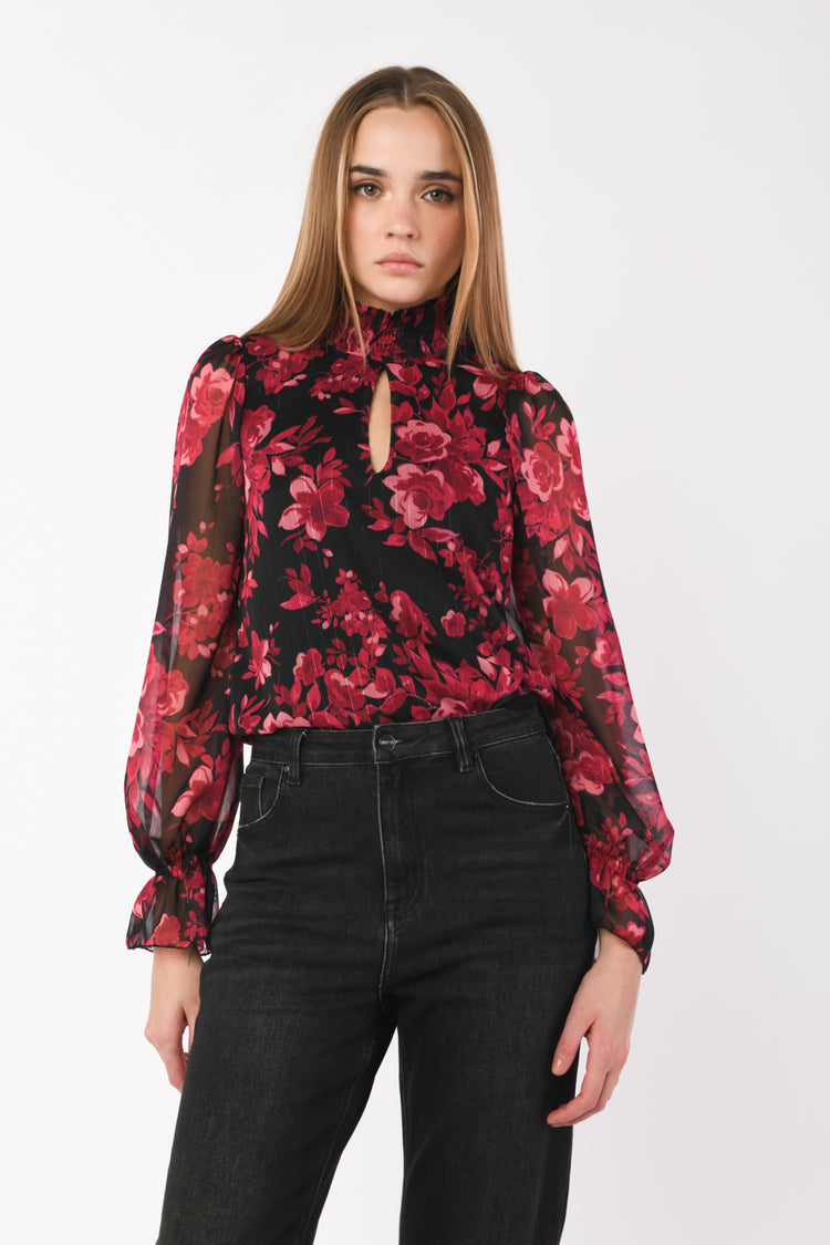 Floral print blouse