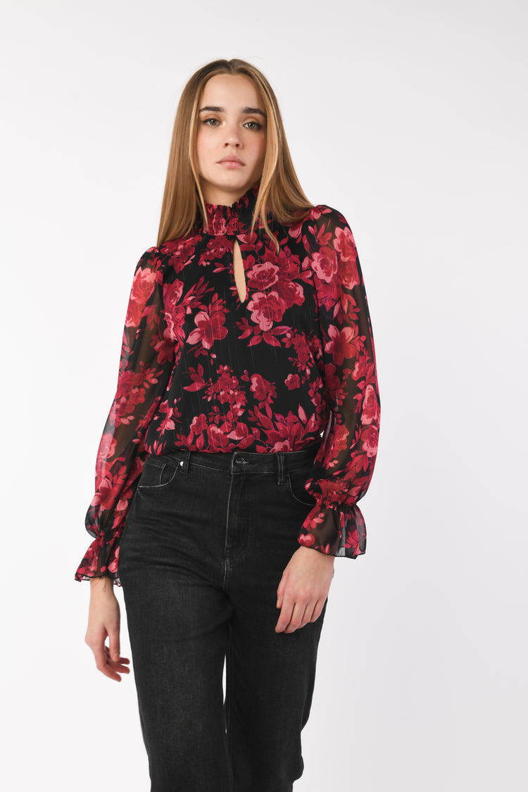 Floral print blouse