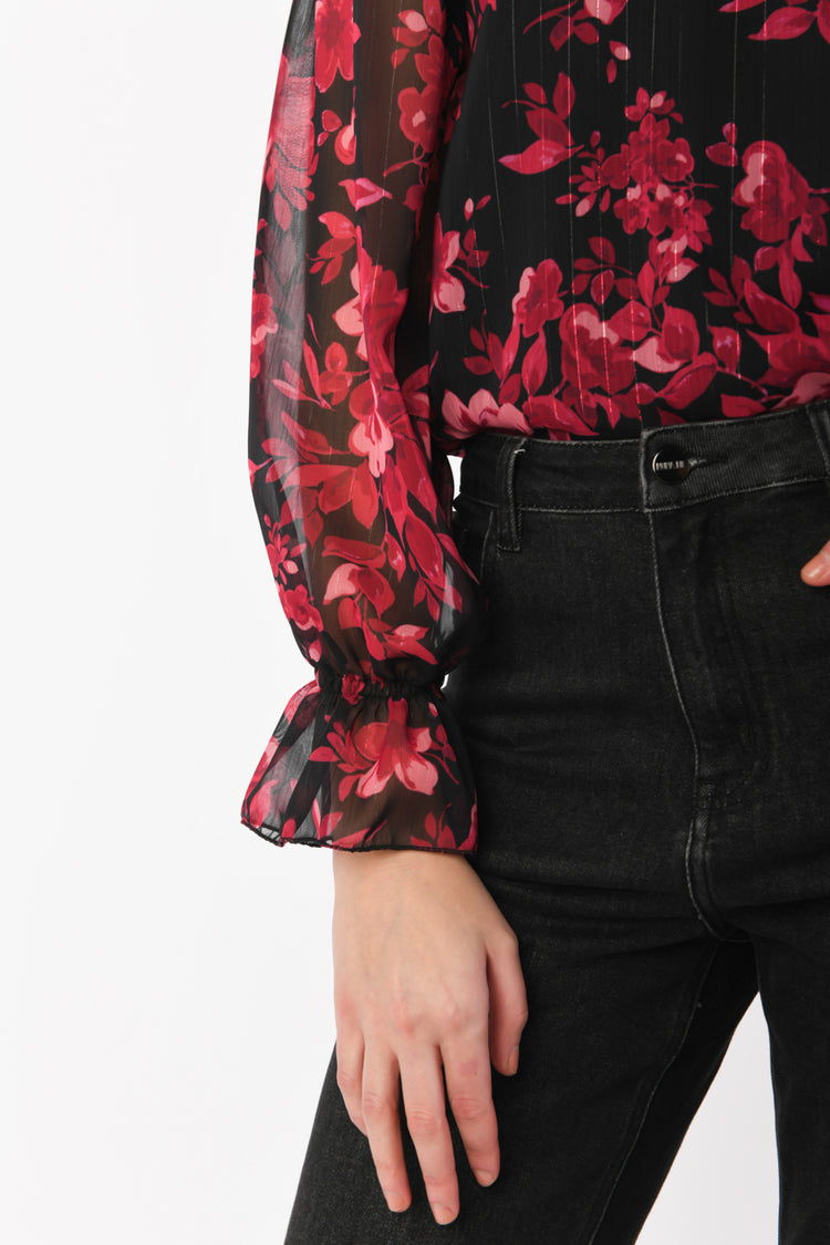 Floral print blouse