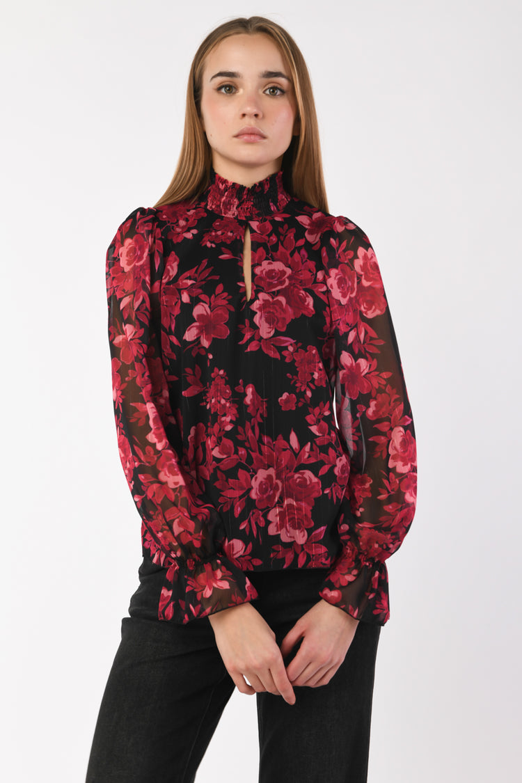 Floral print blouse