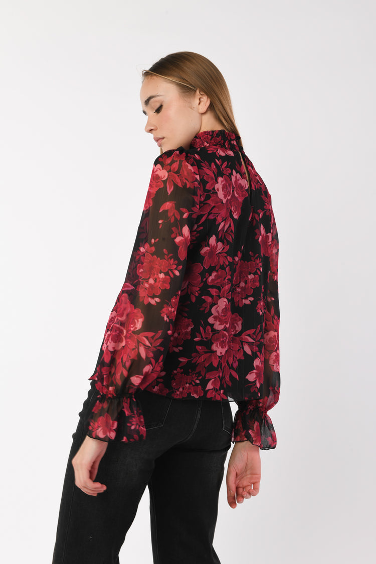 Floral print blouse