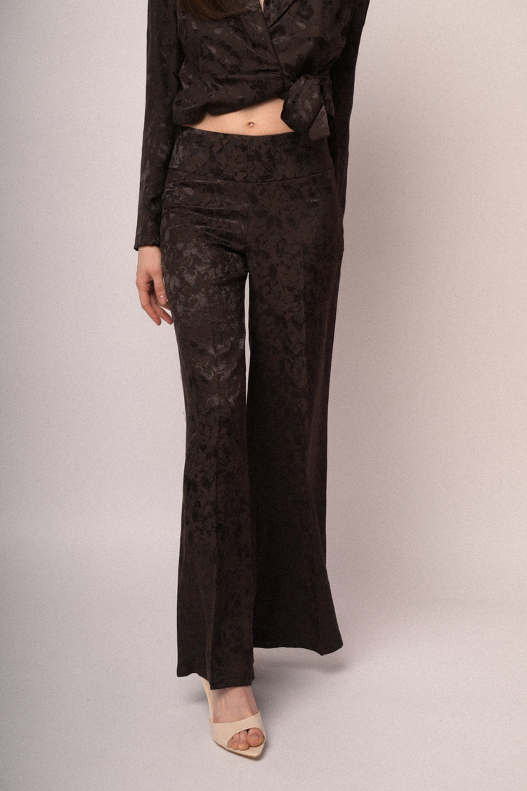 Jacquard wide-leg trousers