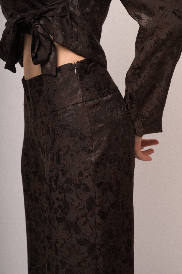 Jacquard wide-leg trousers