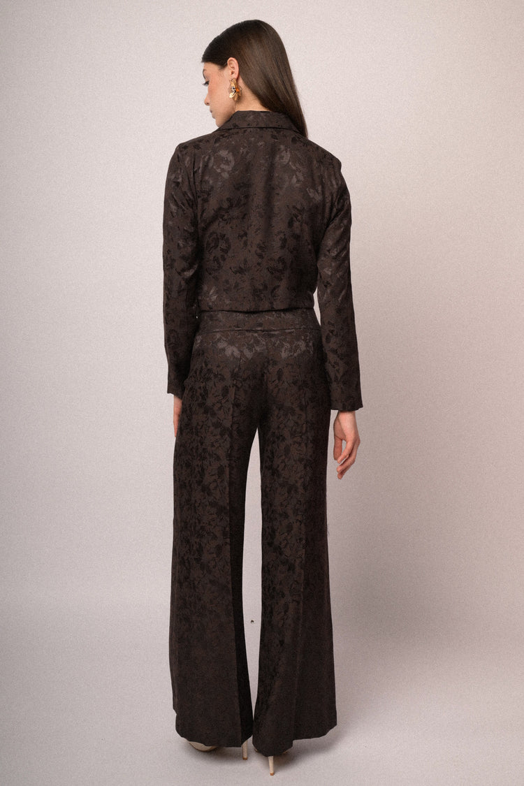 Jacquard wide-leg trousers