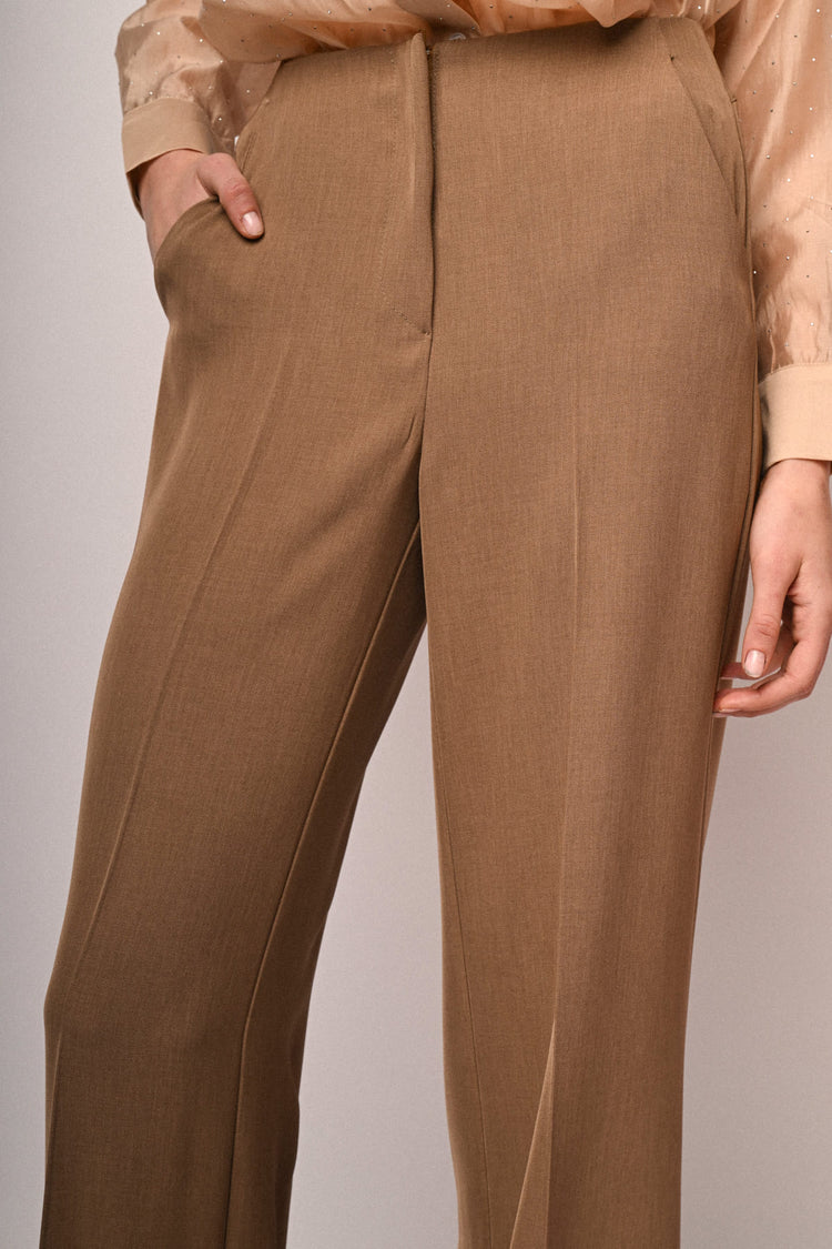 Ironed crease wide-leg trousers