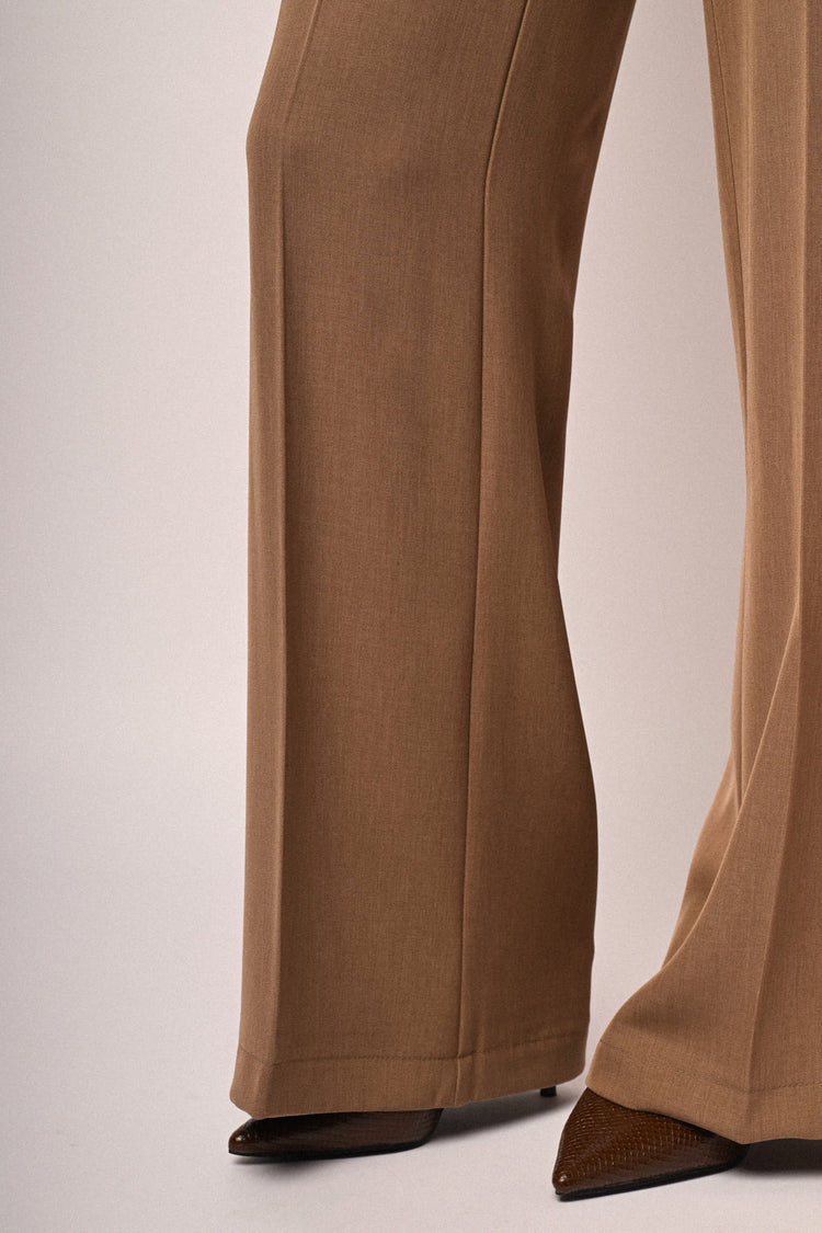 Ironed crease wide-leg trousers