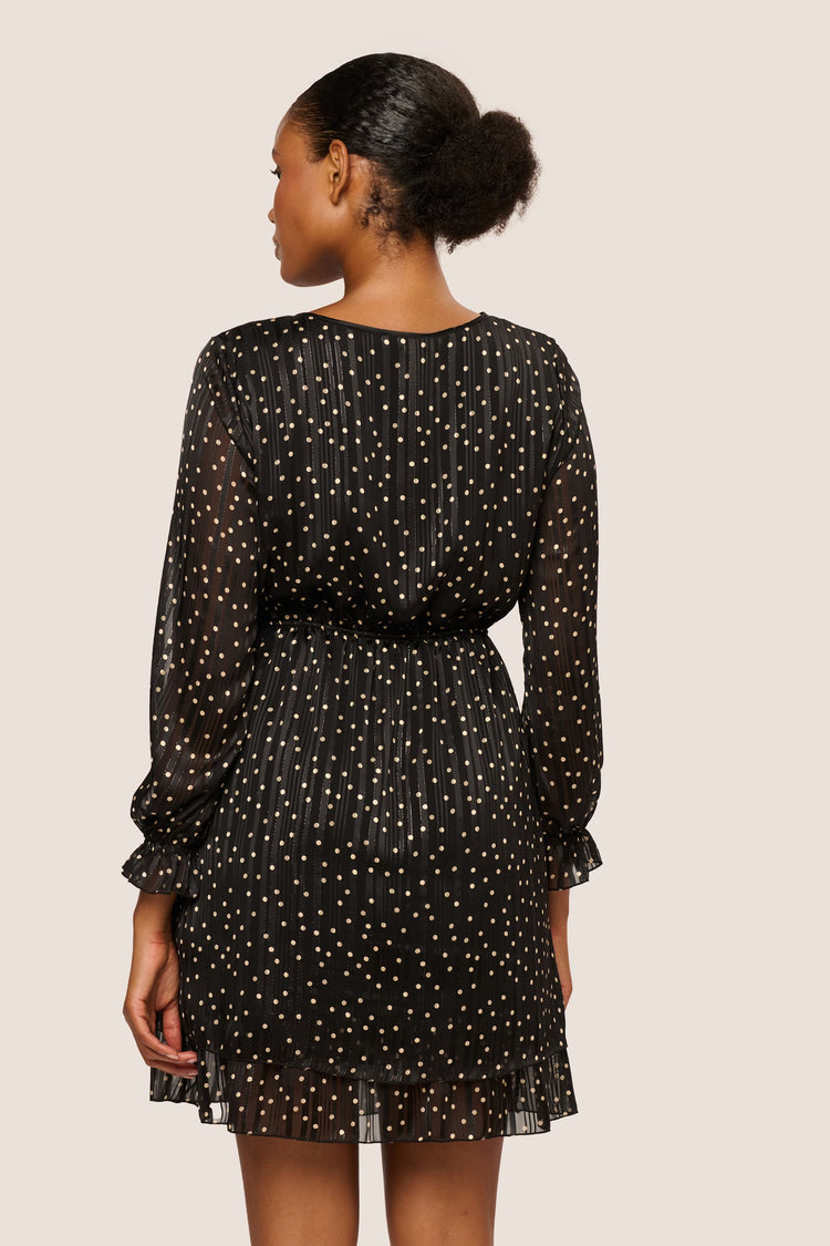 Bow-detail polka dot mini dress
