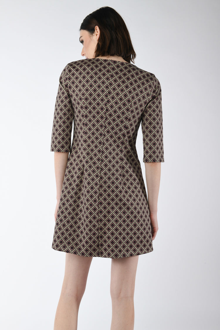 Geometric print mini dress