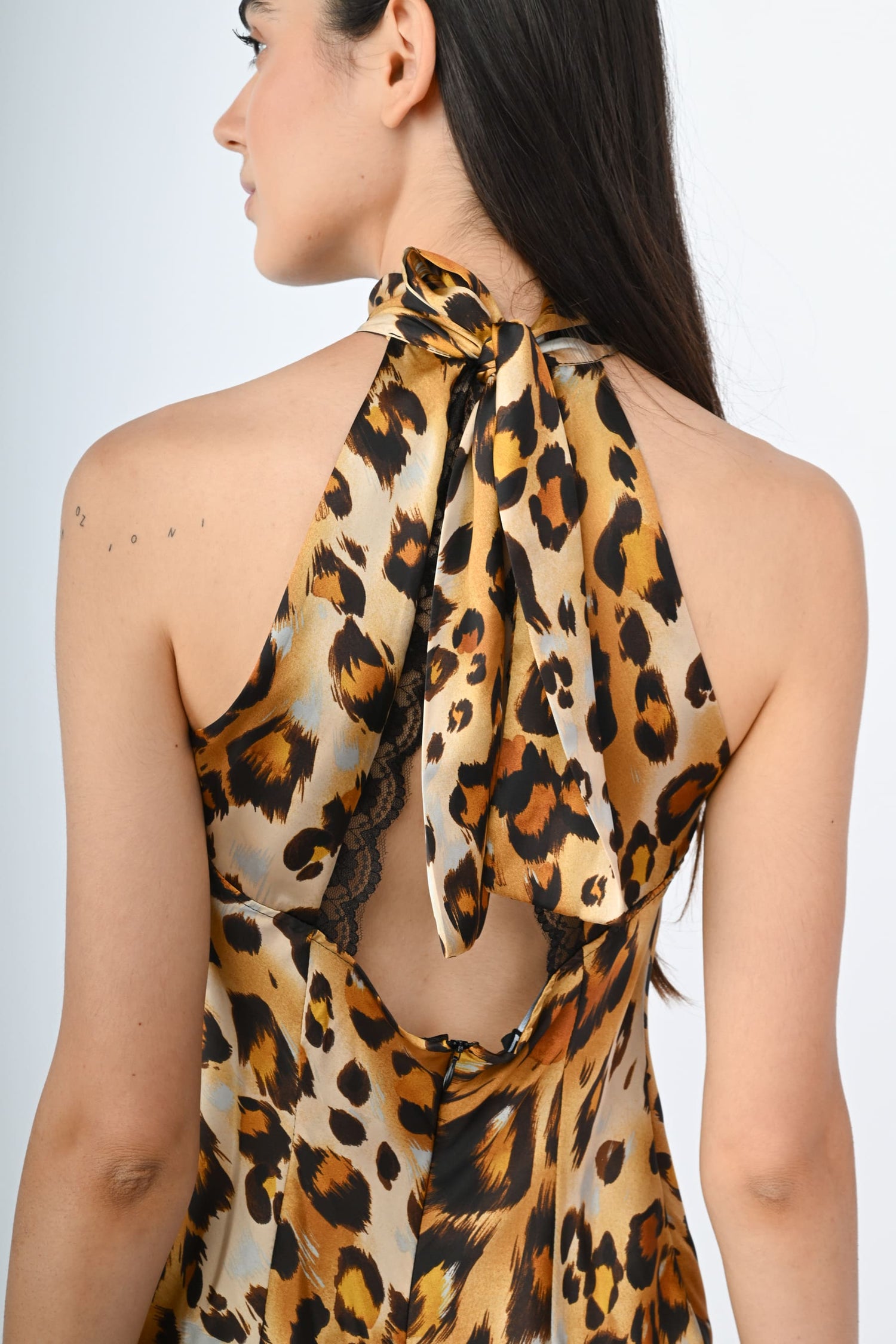 Leopard print halter dress Nunalie-europa Leopard print halter dress Nunalie-europa