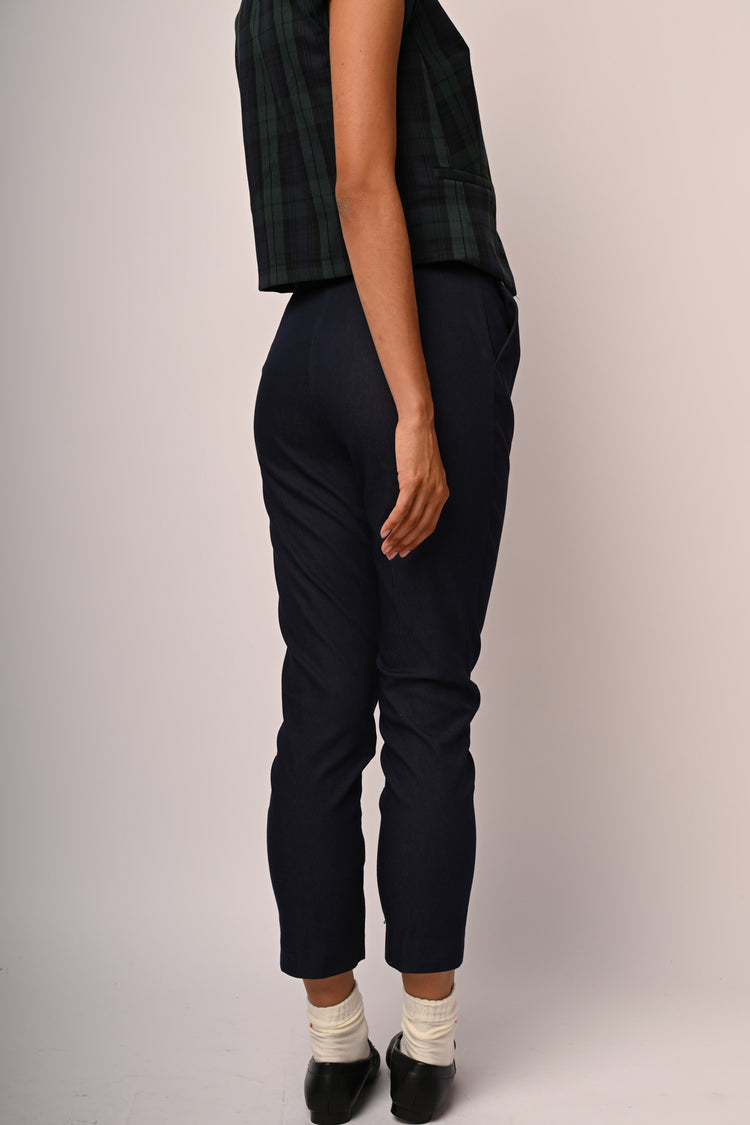 Viscose-blend slim-fit trousers