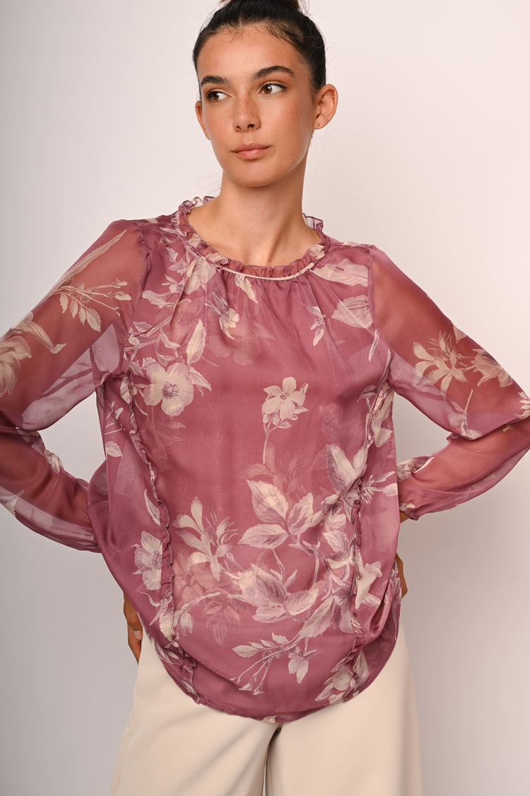 Floral print blouse