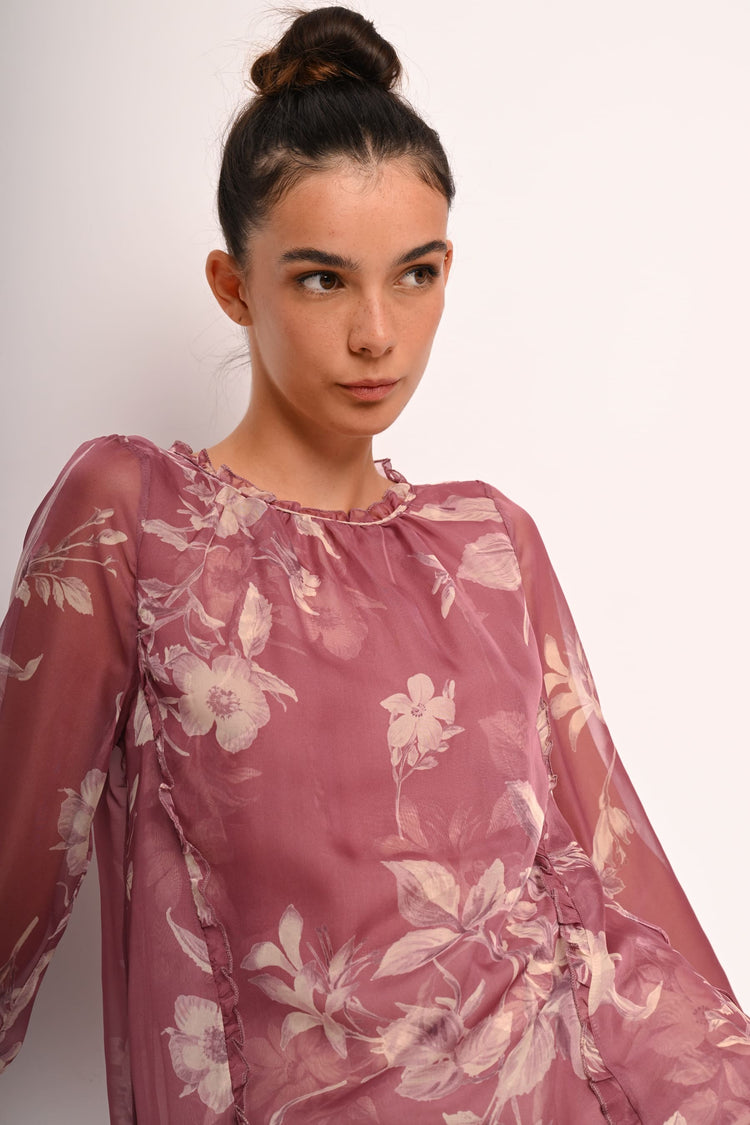 Floral print blouse