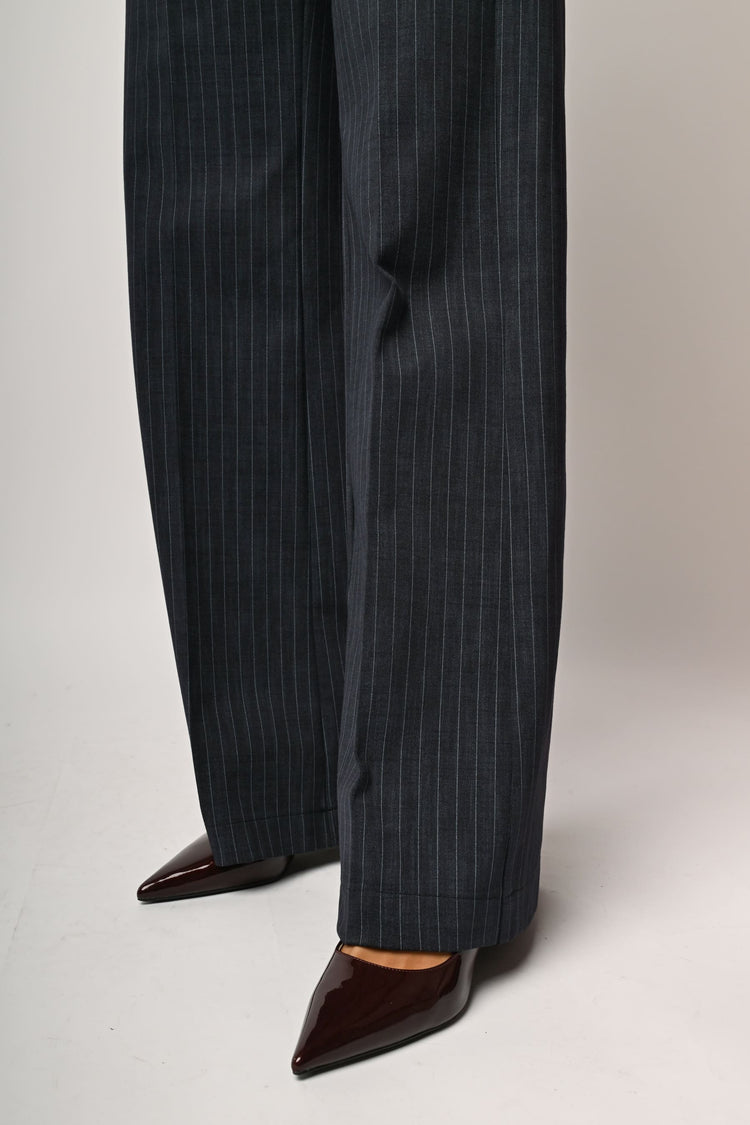 Pinstriped palazzo trousers