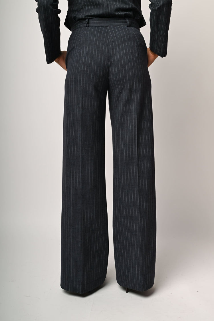 Pinstriped palazzo trousers