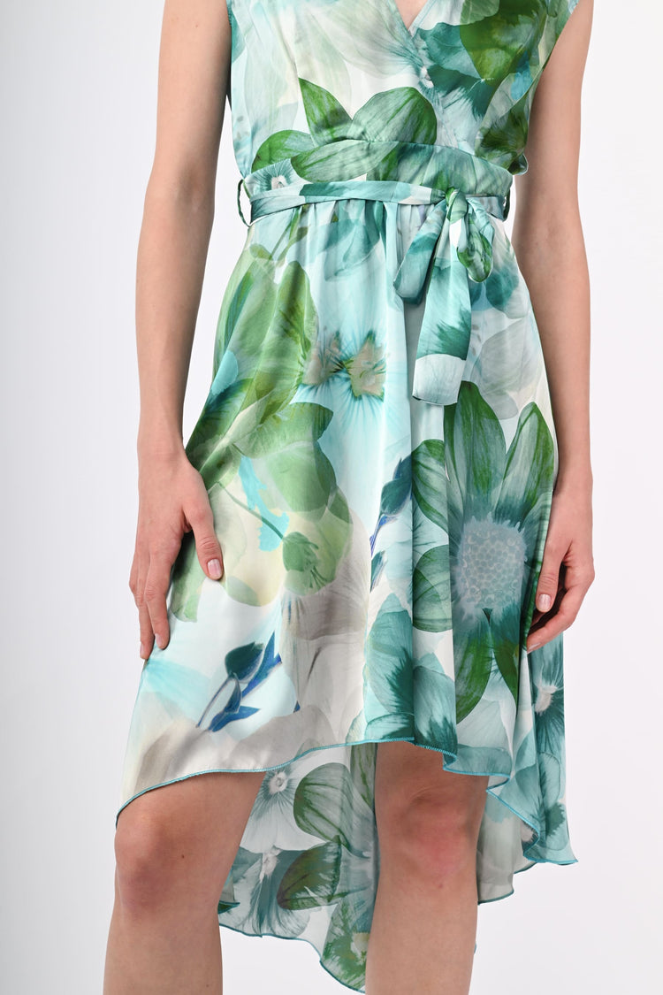 Floral print high-low dress