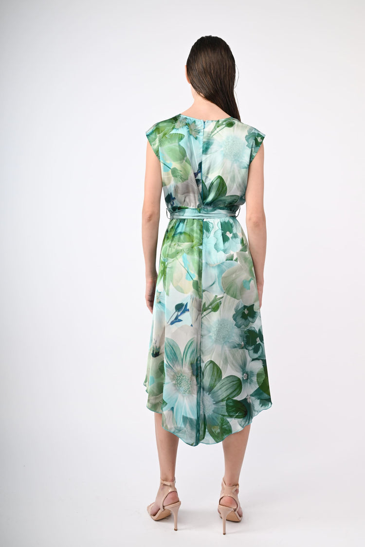 Floral print high-low dress