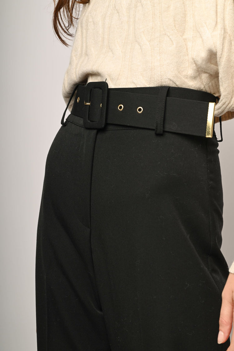 Belted palazzo pants