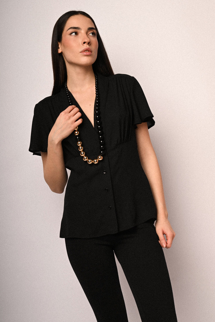 Butterfly sleeves shirt
